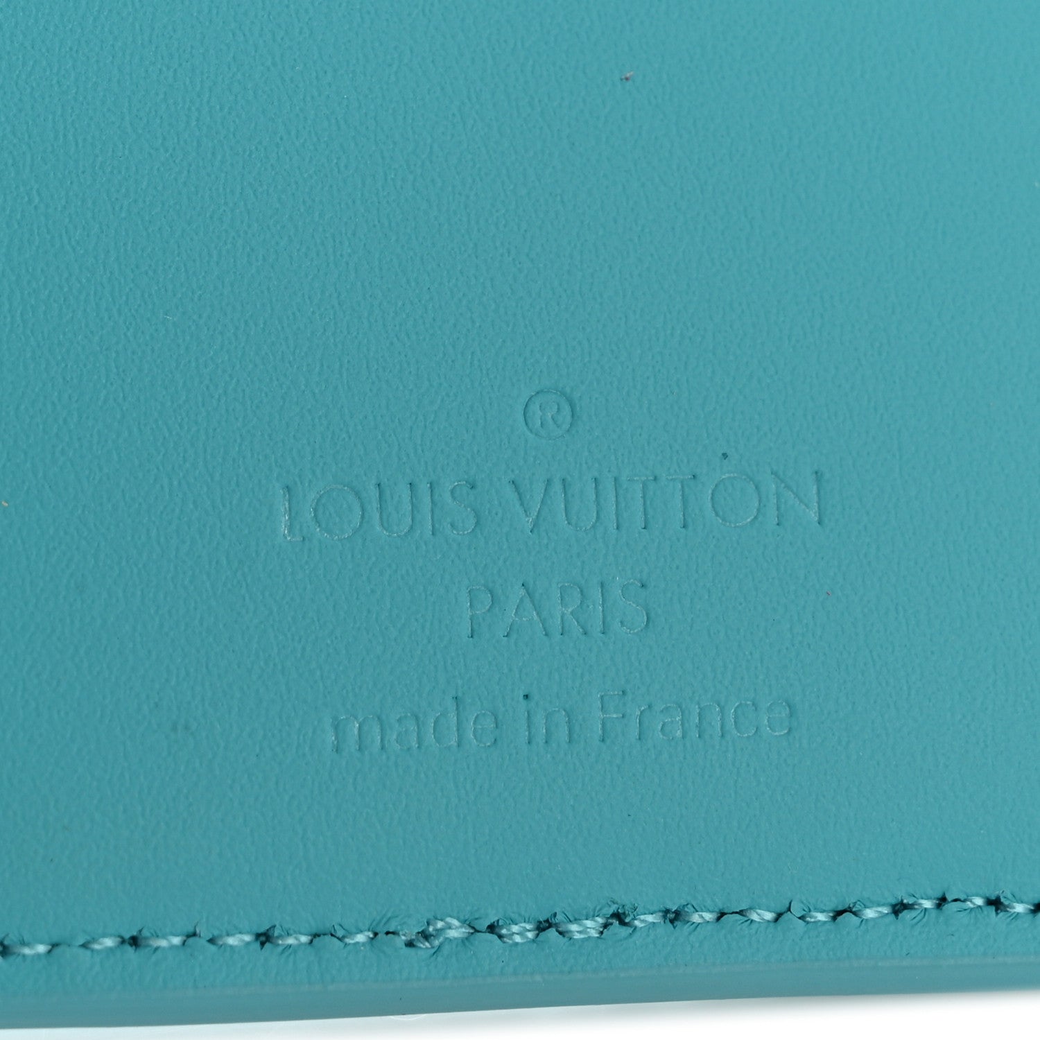 Louis Vuitton Taurillon Monogram Pocket Organizer Turquoise