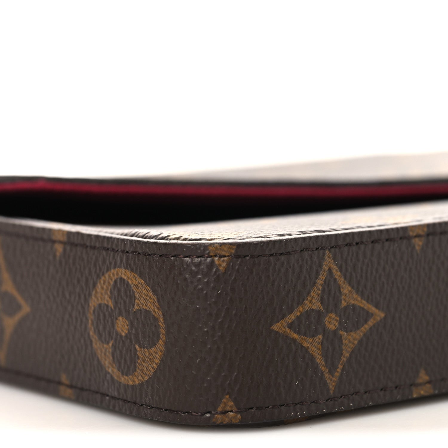 Louis Vuitton Monogram Pochette Felicie Chain Wallet Fuchsia