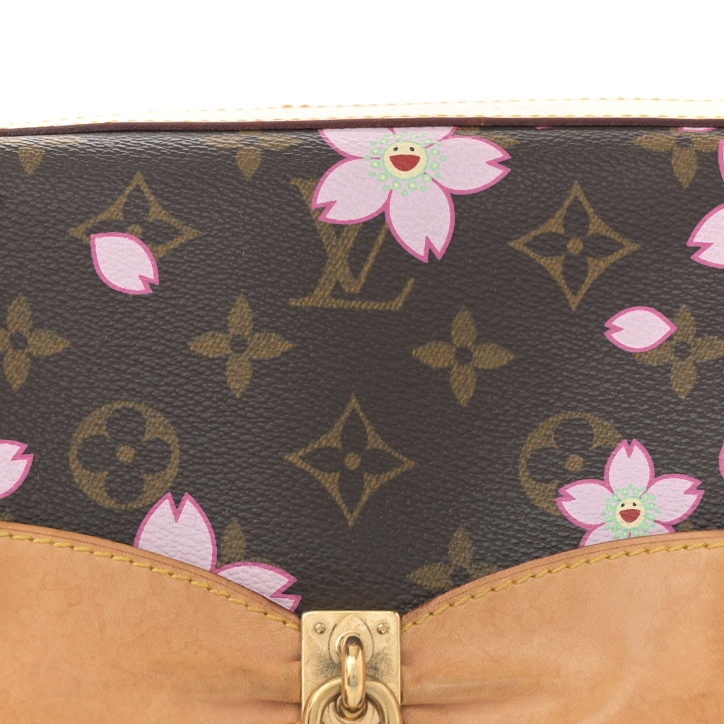 Louis Vuitton Monogram Cherry Blossom Sac Retro Bag Brown