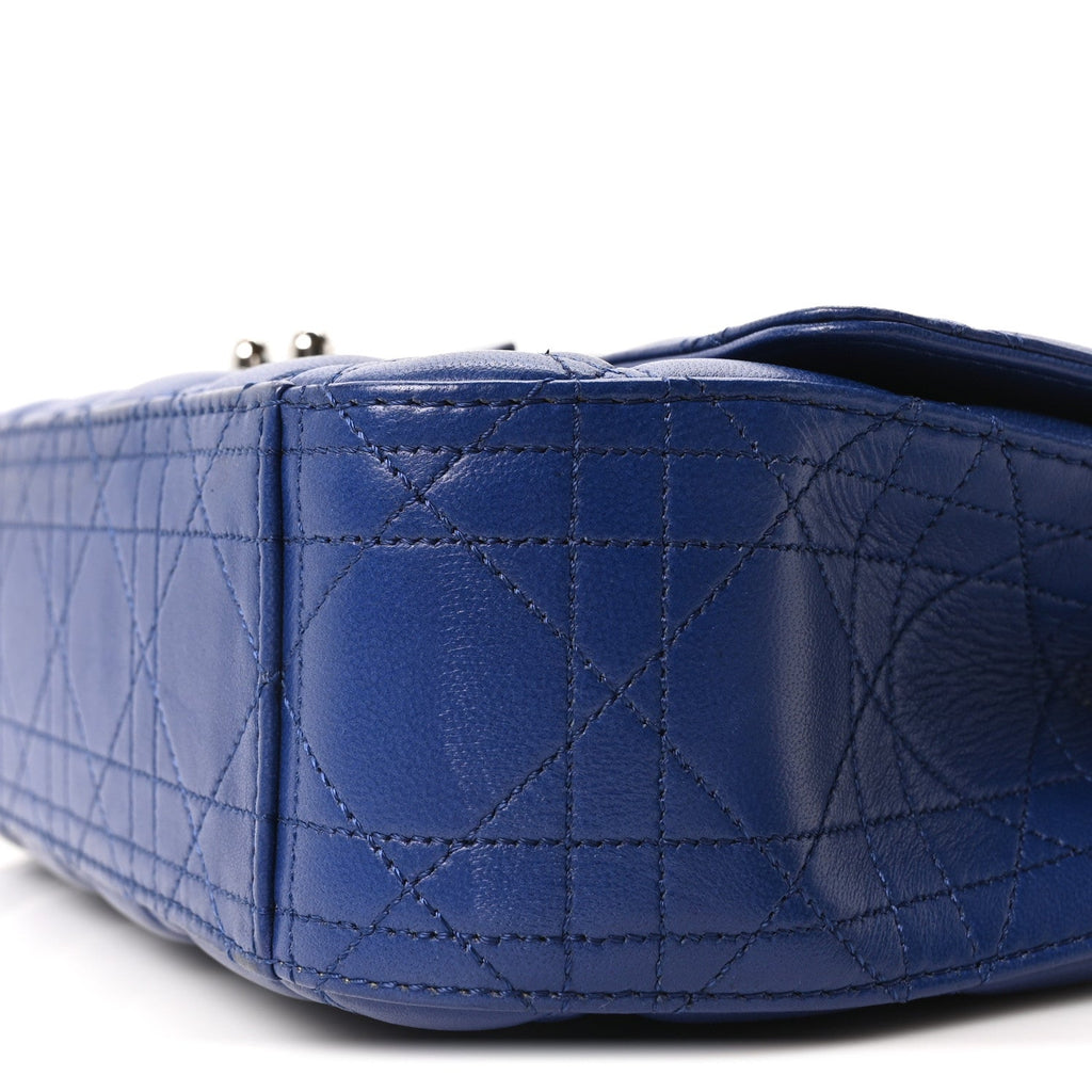 Christian Dior Lambskin Cannage Medium Miss Dior Flap Blue