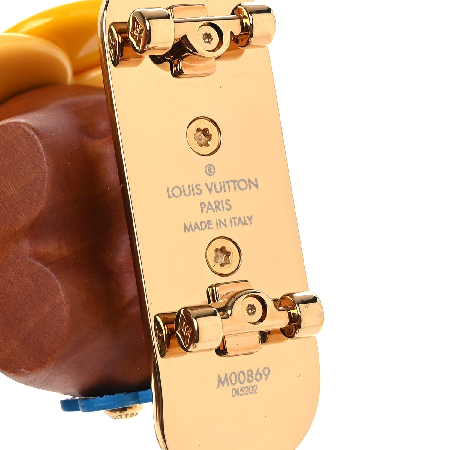 Louis Vuitton Metal Wood Vivienne Petula Skate Key Holder