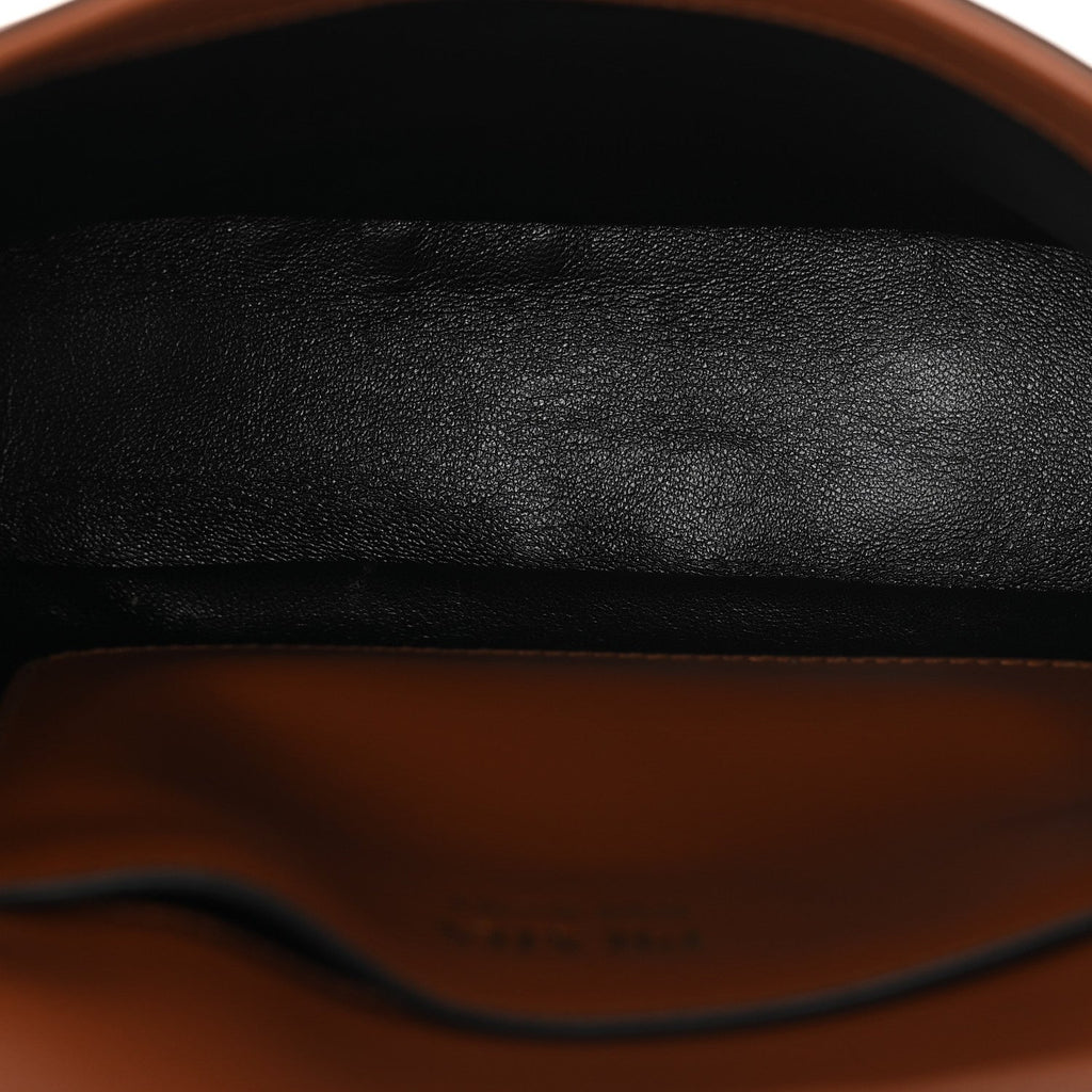 Prada Soft Calfskin Traingle Arque Flap Shoulder Bag Cognac