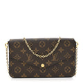 Louis Vuitton Monogram Pochette Felicie Chain Wallet Fuchsia