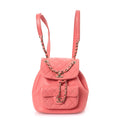 Chanel Lambskin Quilted Small Duma Drawstring Backpack Pink
