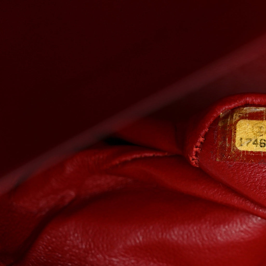 Chanel Lambskin Quilted Medium Double Flap Red