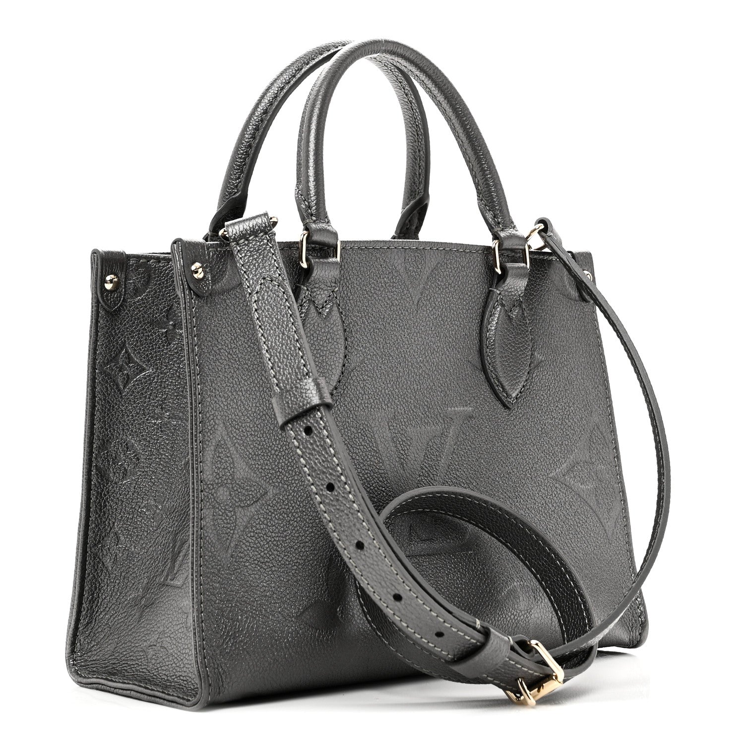 Louis Vuitton Metallic Empreinte Monogram Giant Onthego PM Gun Metal