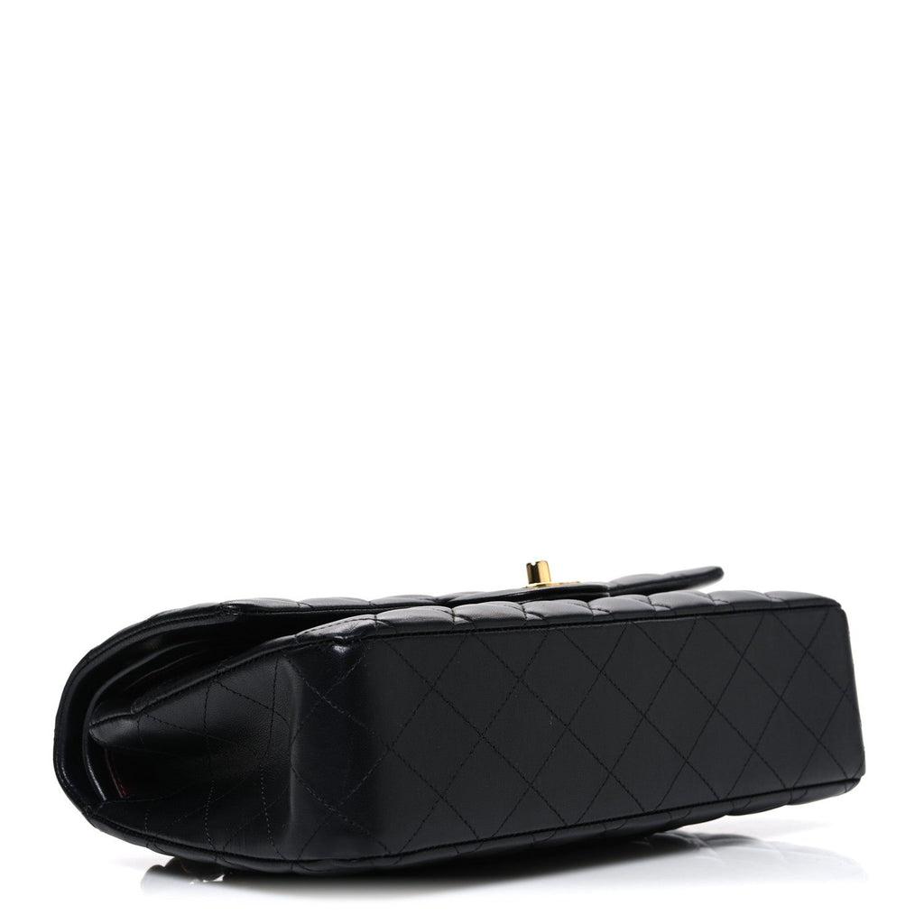 Chanel Lambskin Quilted Medium Double Flap Black