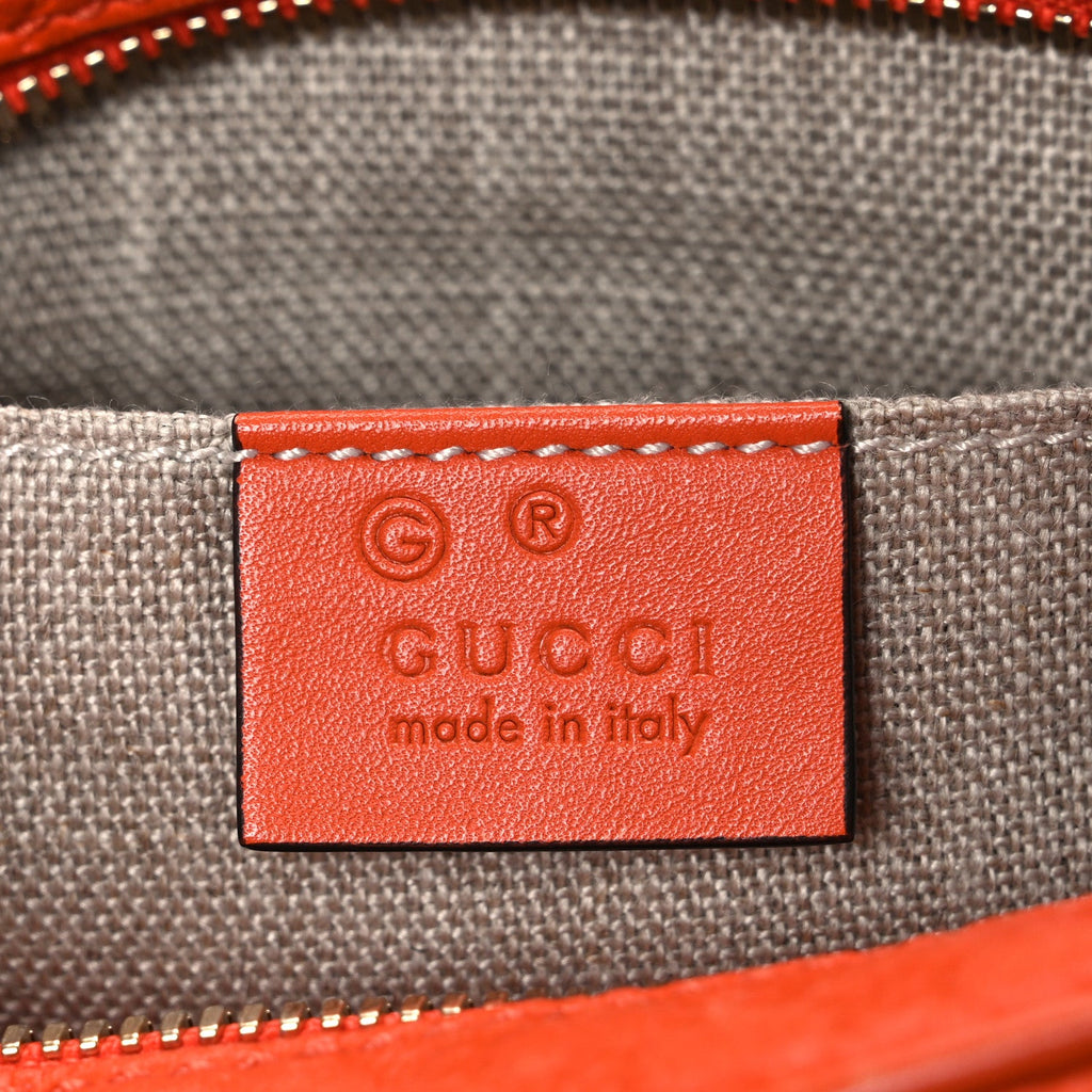 Gucci Soft Microguccissima Mini Bree Messenger Bag Sun Orange
