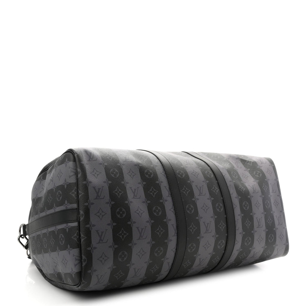 Louis Vuitton X NIGO Monogram Eclipse Stripes LV Keepall Bandouliere 50