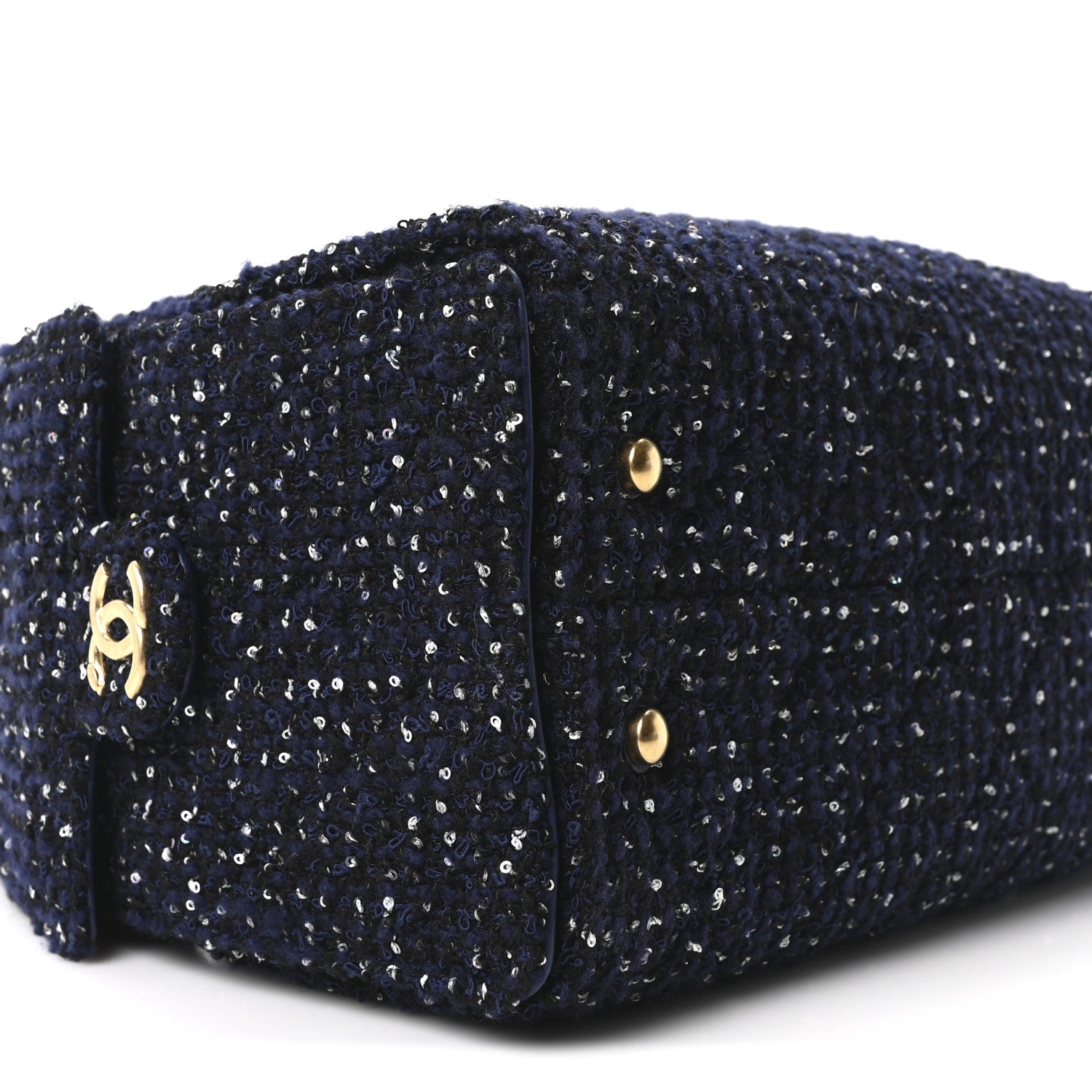 Chanel Tweed Quilted Small Chanel 25 Handbag Blue