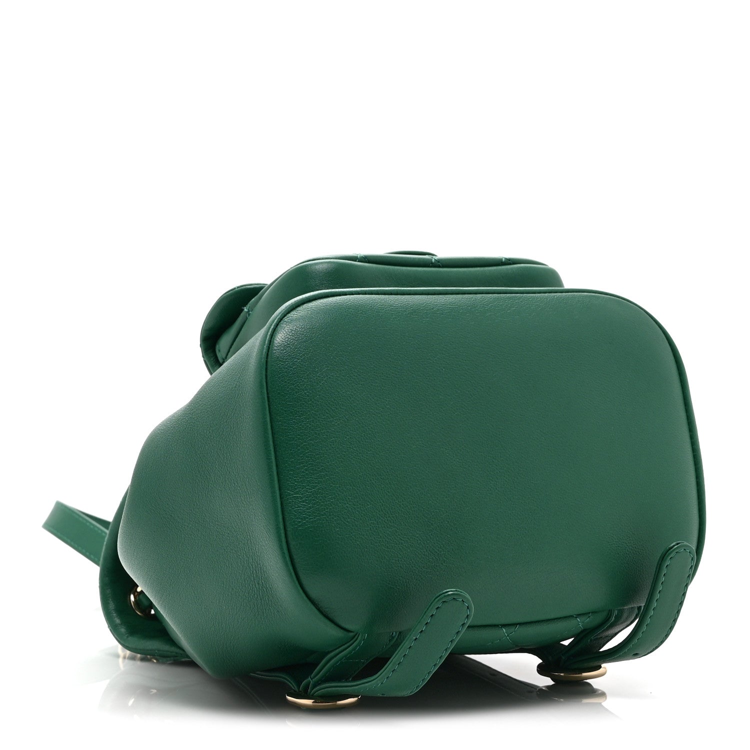 Chanel Lambskin Quilted Small Duma Drawstring Backpack Green