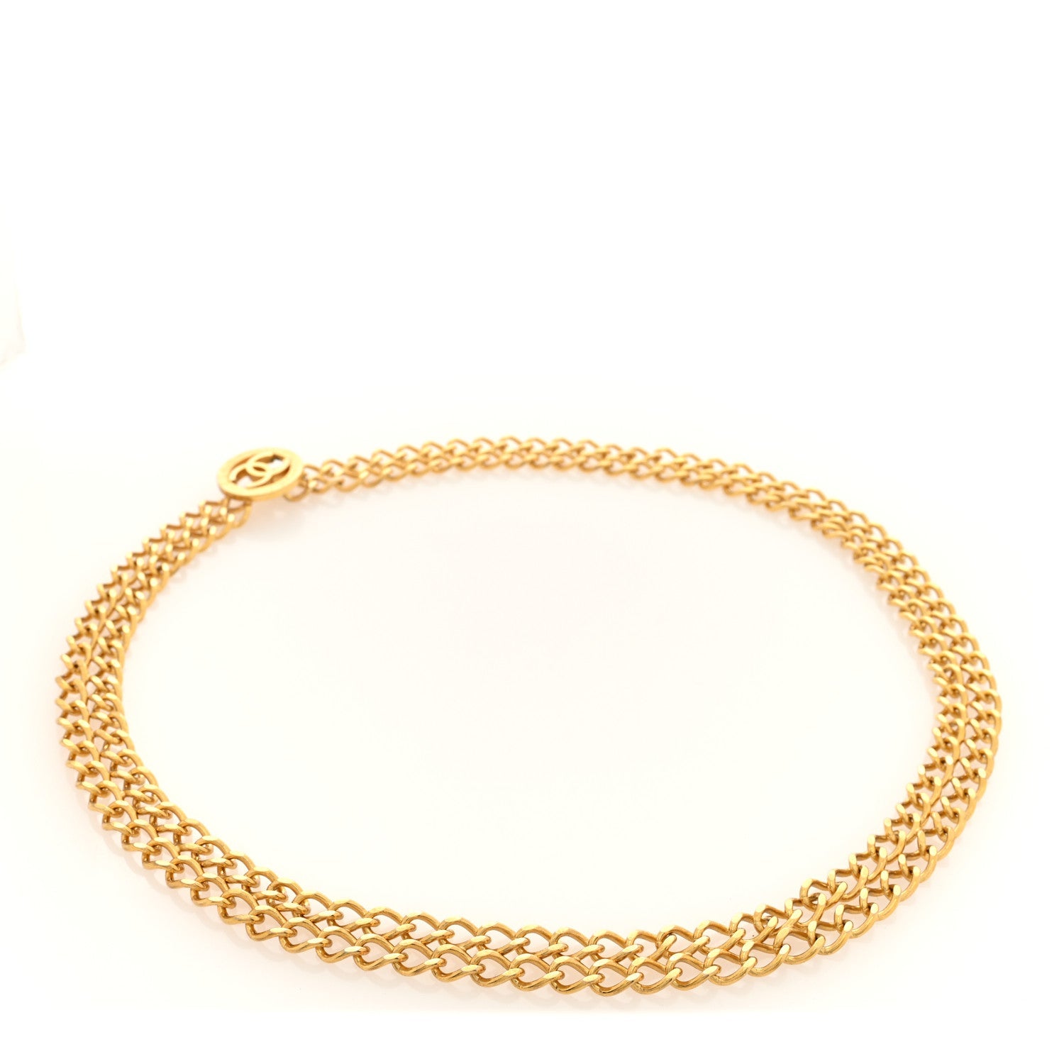 Metal Chain CC Belt  Gold