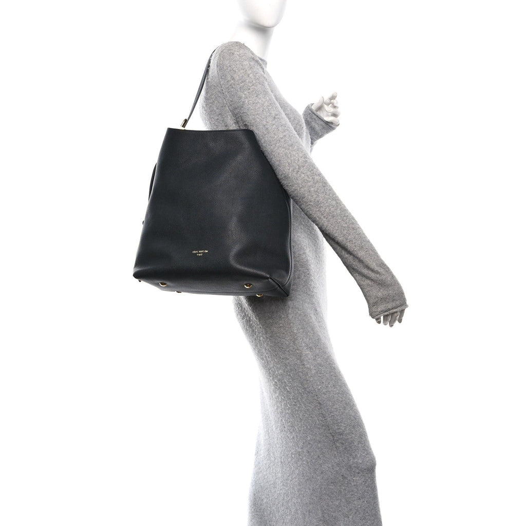 Louis Vuitton Grained Calfskin Low Key Hobo MM Black