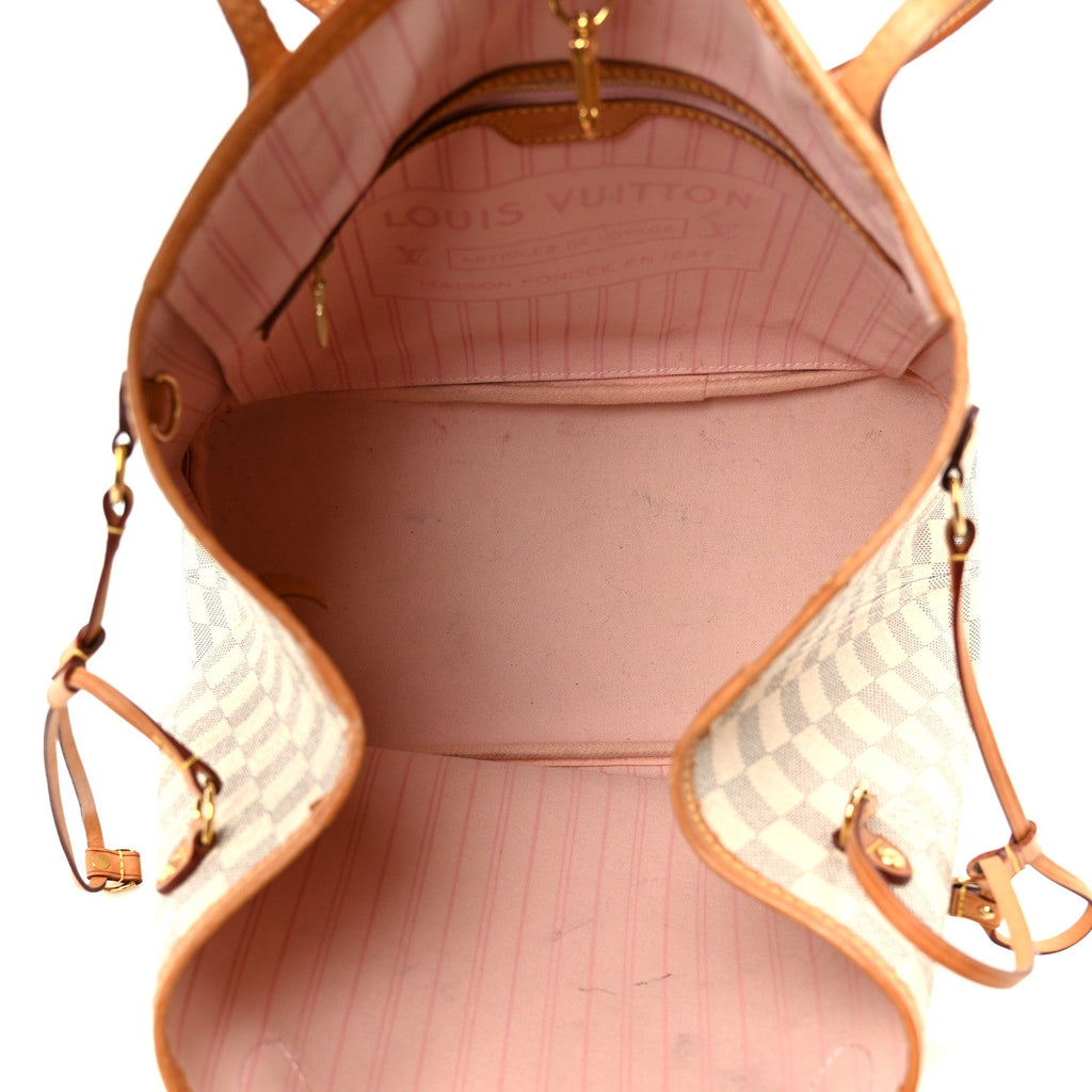 Louis Vuitton Damier Azur Neo Neverfull MM Rose Ballerine