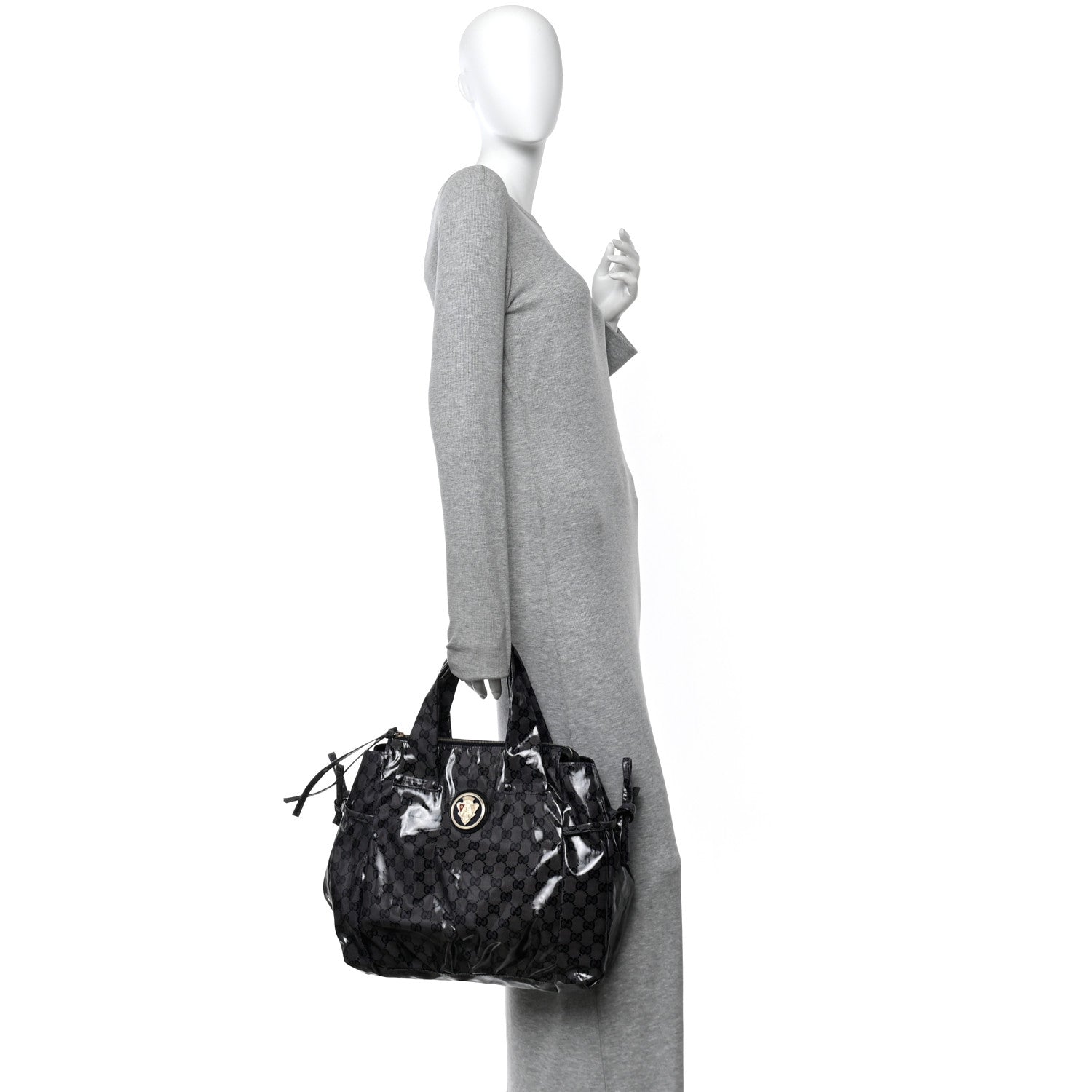 Gucci Crystal Monogram Hysteria Tote Navy Blue