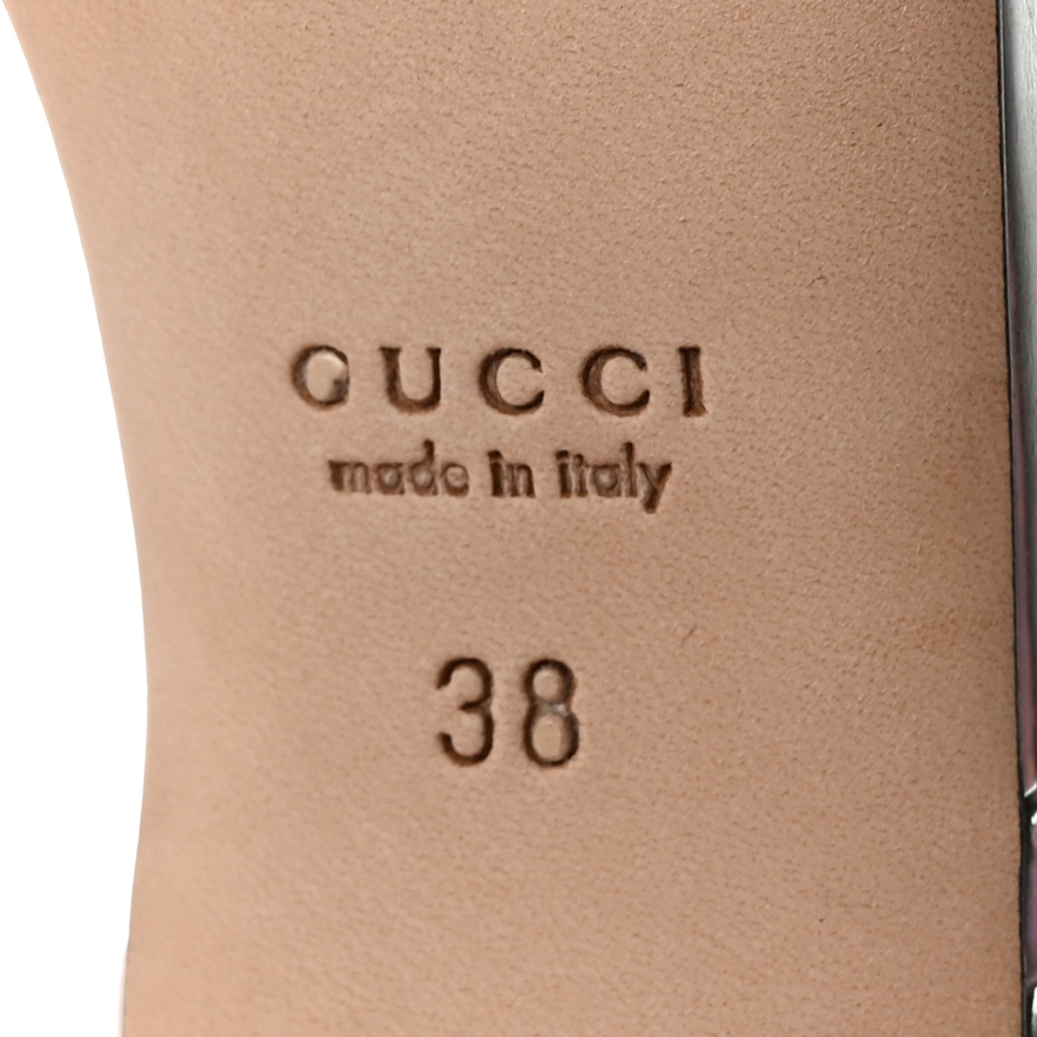 Gucci Metallic Calfskin Interlocking G Strappy Sandals 38 Silver