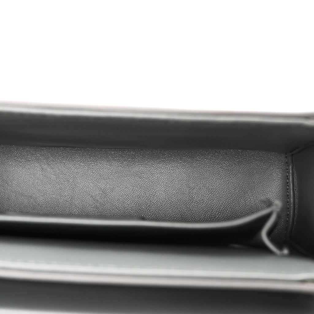 Christian Dior Box Calfskin 30 Montaigne Box Bag Stone Grey