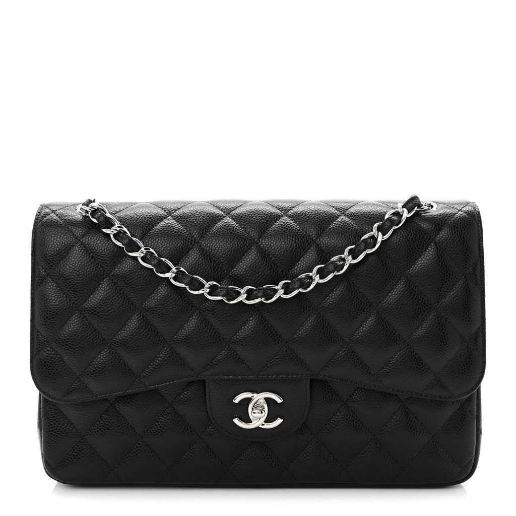 Chanel Caviar Quilted Jumbo Double Flap Black