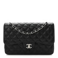 Chanel Caviar Quilted Jumbo Double Flap Black
