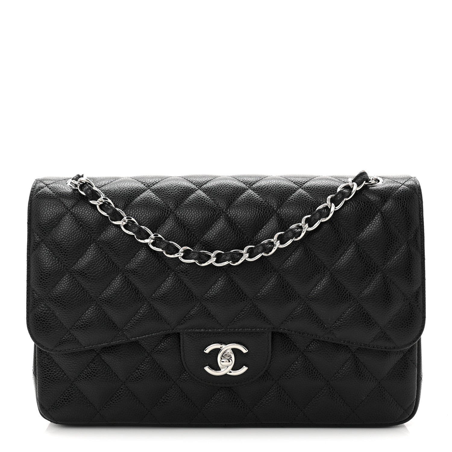 Chanel Caviar Quilted Jumbo Double Flap Black