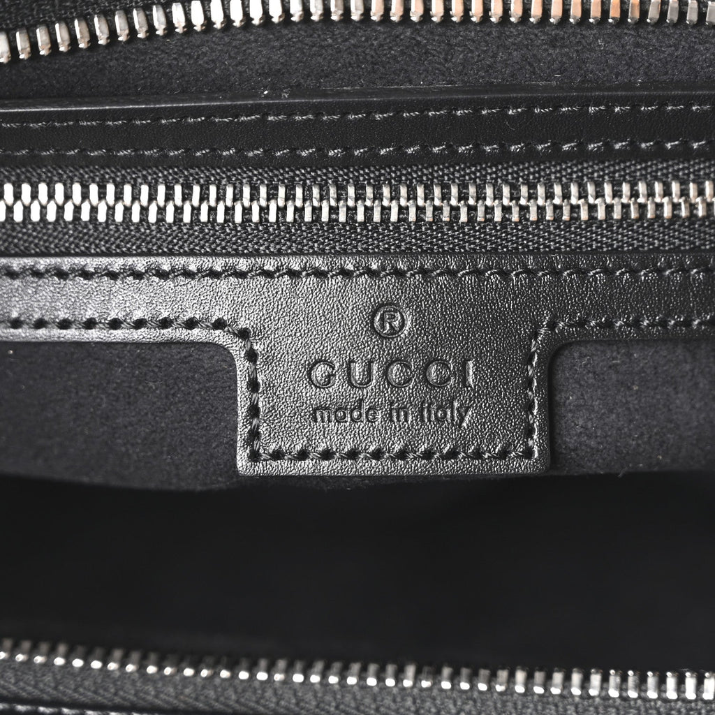 Gucci Calfskin Petite GG Small Tote Bag Black
