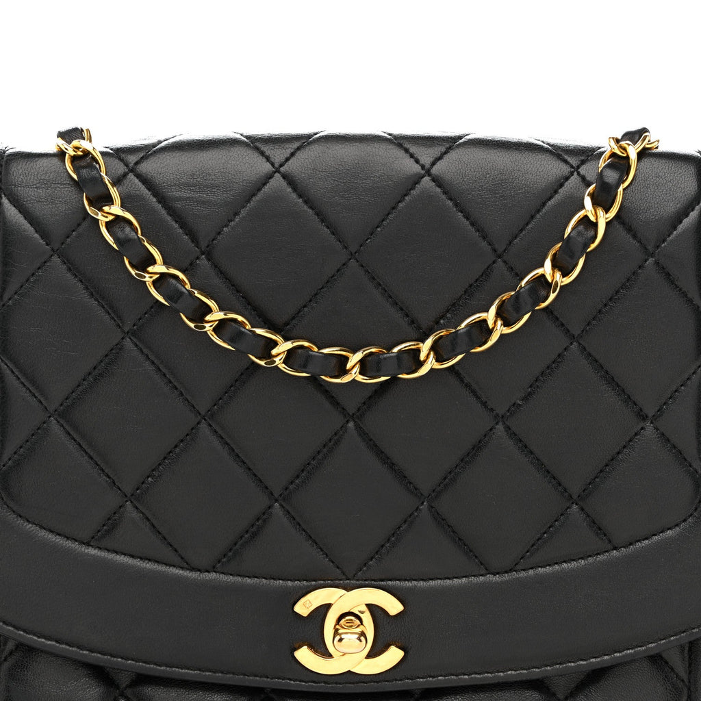Chanel Lambskin Quilted Medium Single Flap Black