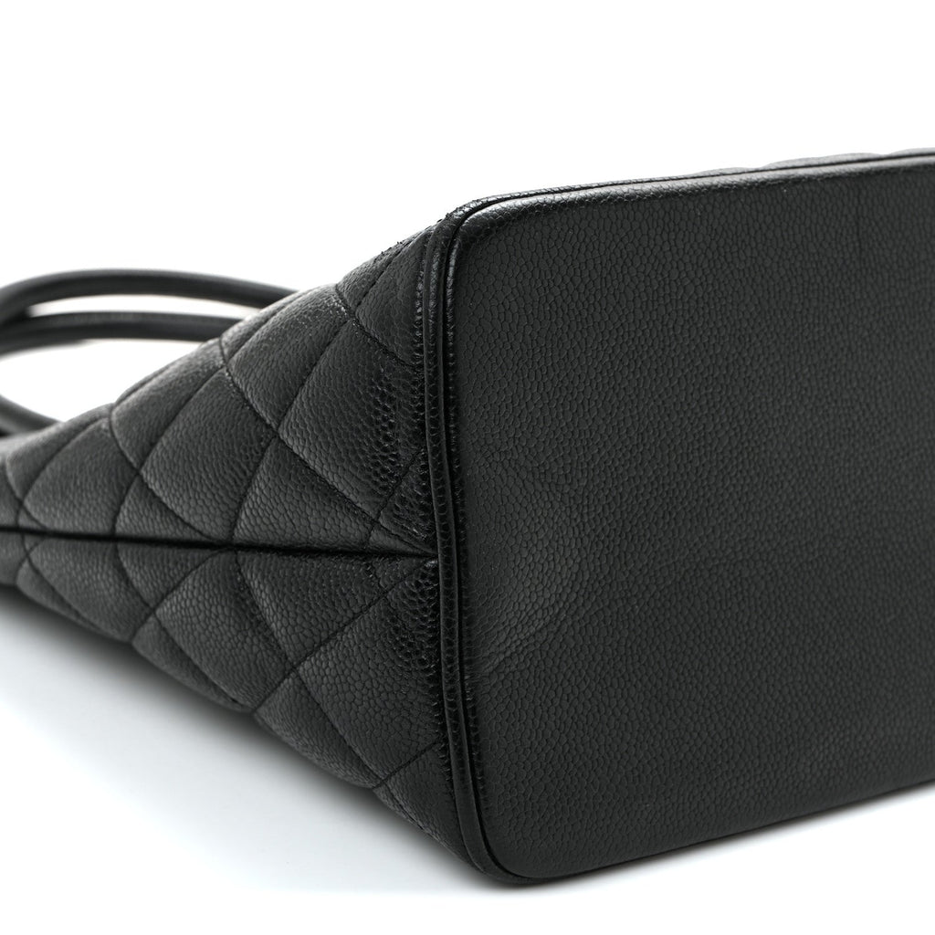 Chanel Caviar Quilted Medallion Tote Black