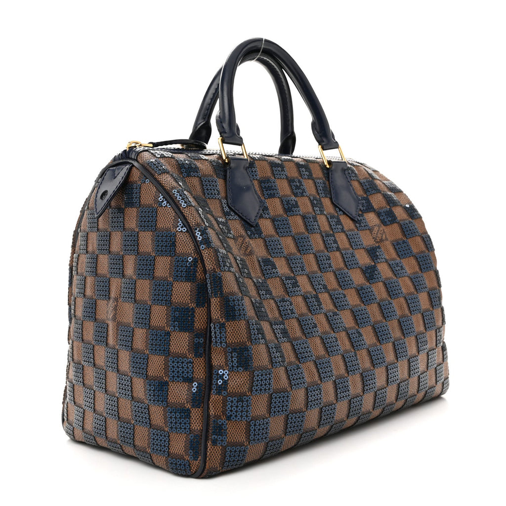 Louis Vuitton Damier Paillettes Speedy 30 Blue