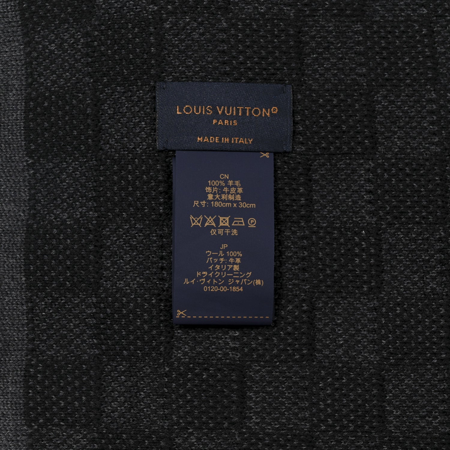 Louis Vuitton Wool Neo Petit Damier Scarf Anthracite