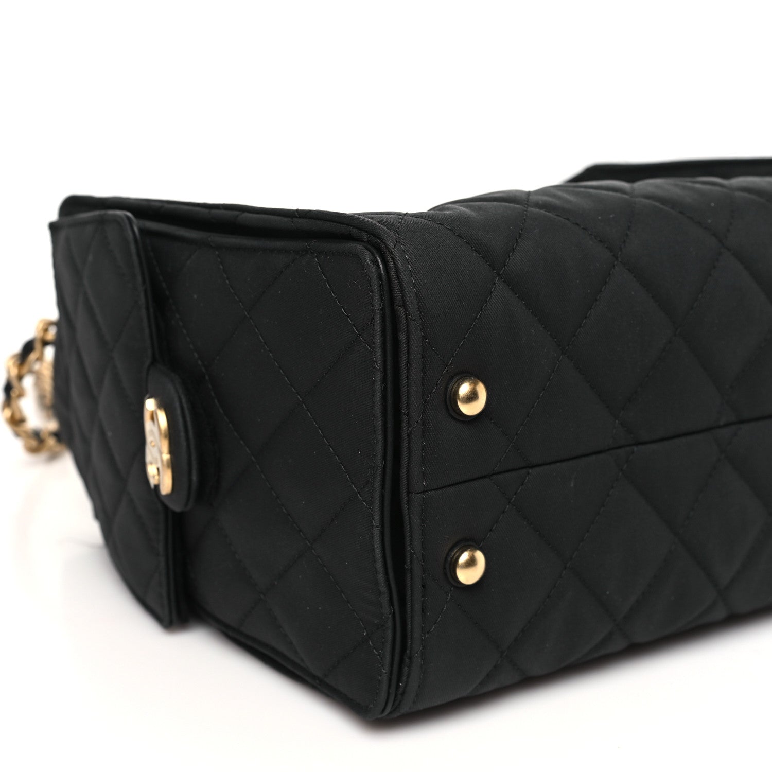 Chanel Canvas Quilted Small Chanel 25 Handbag Black