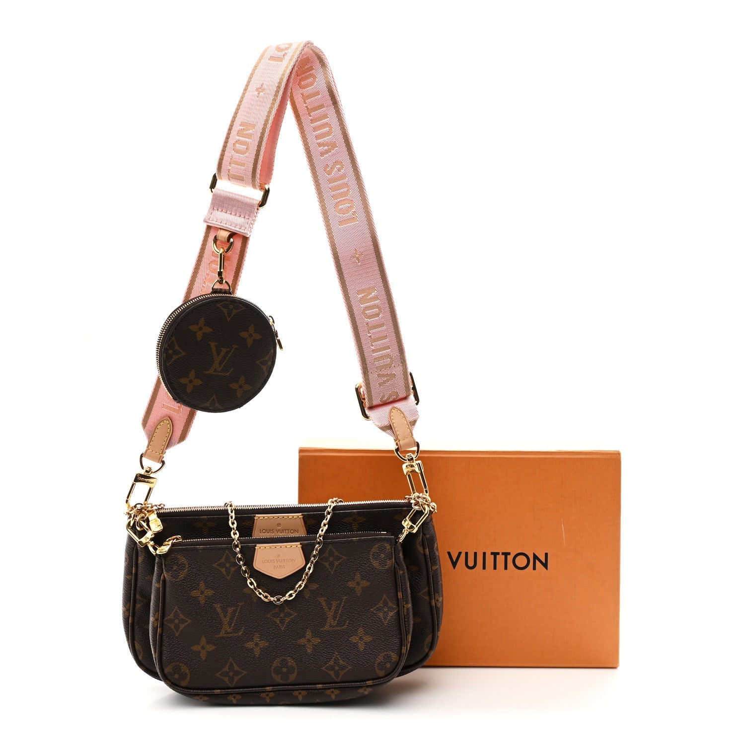 Louis Vuitton Monogram Multi Pochette Accessories Rose Clair