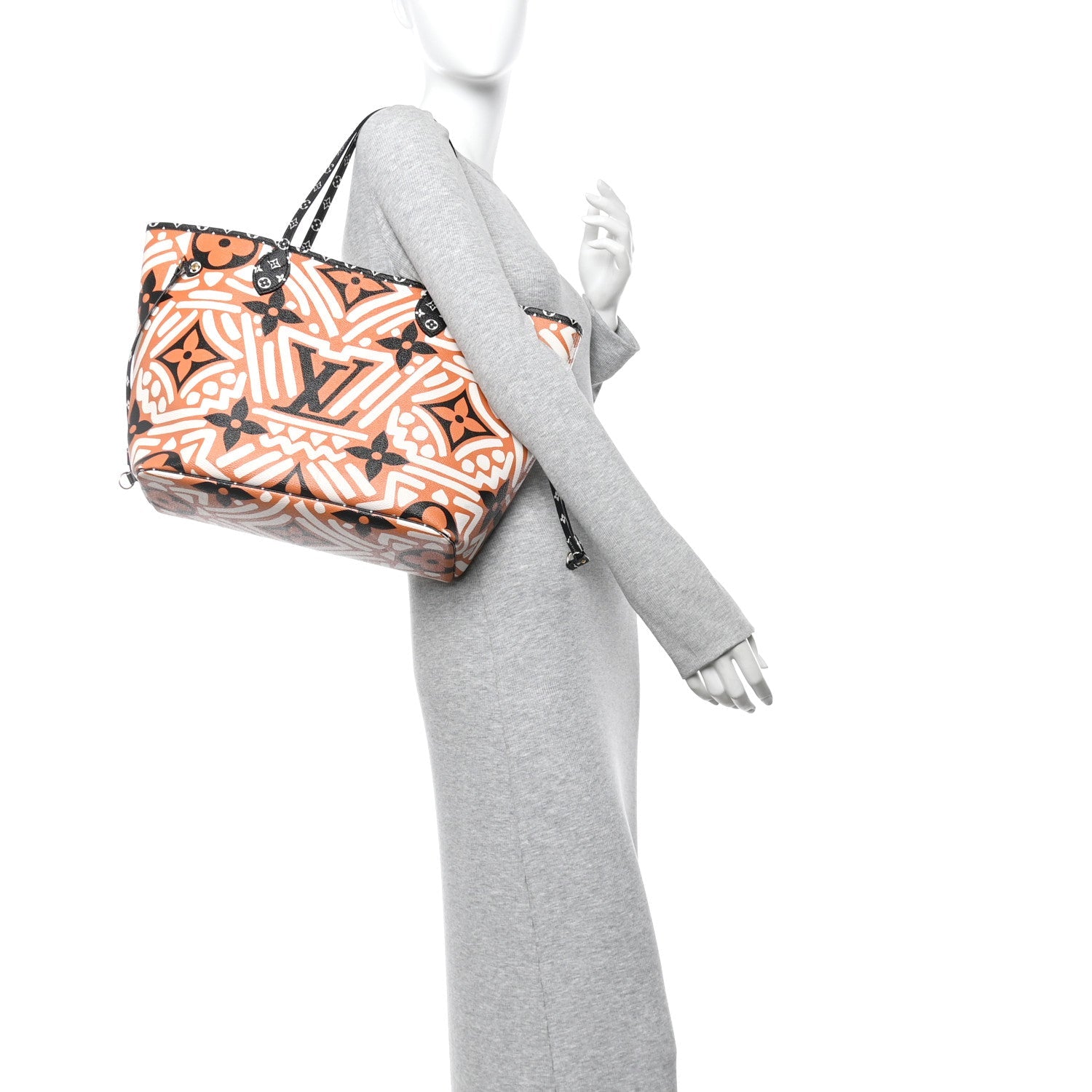 Louis Vuitton Monogram Giant Crafty Neverfull MM Creme Caramel