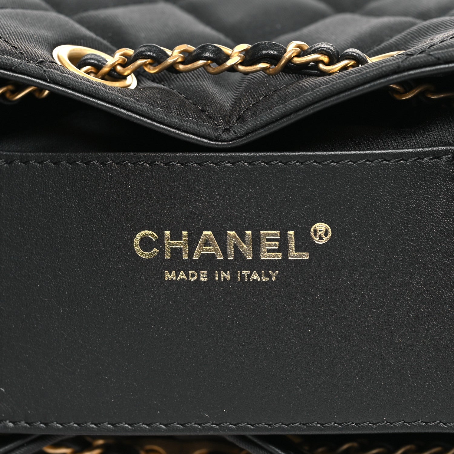 Chanel Canvas Quilted Small Chanel 25 Handbag Black
