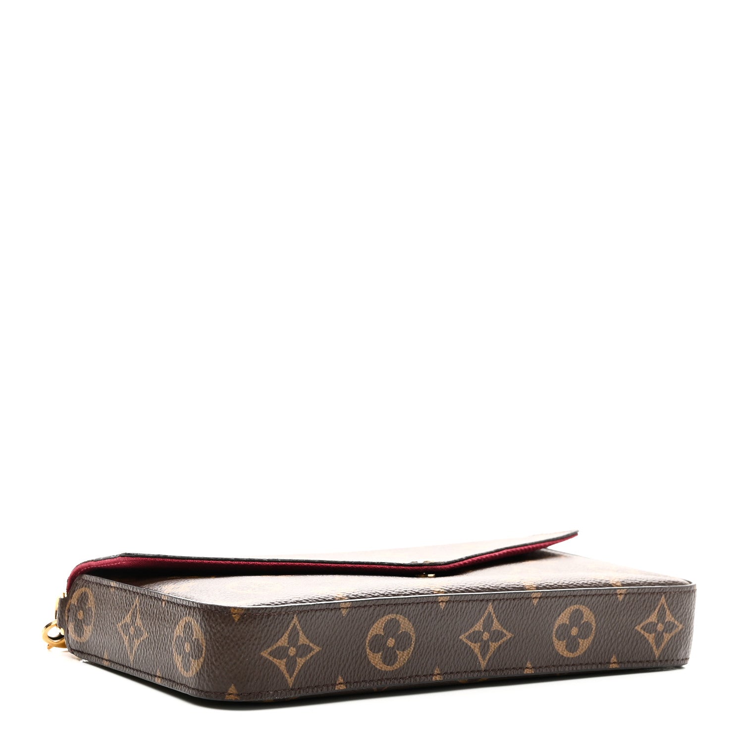 Louis Vuitton Monogram Pochette Felicie Chain Wallet Fuchsia