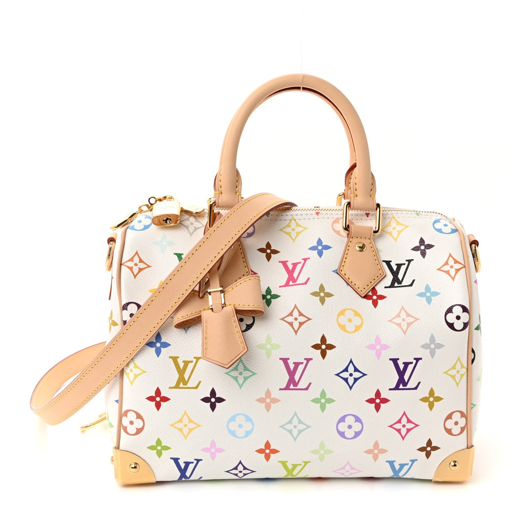 Louis Vuitton LV X TM Monogram Multicolor Speedy Bandouliere 25 White