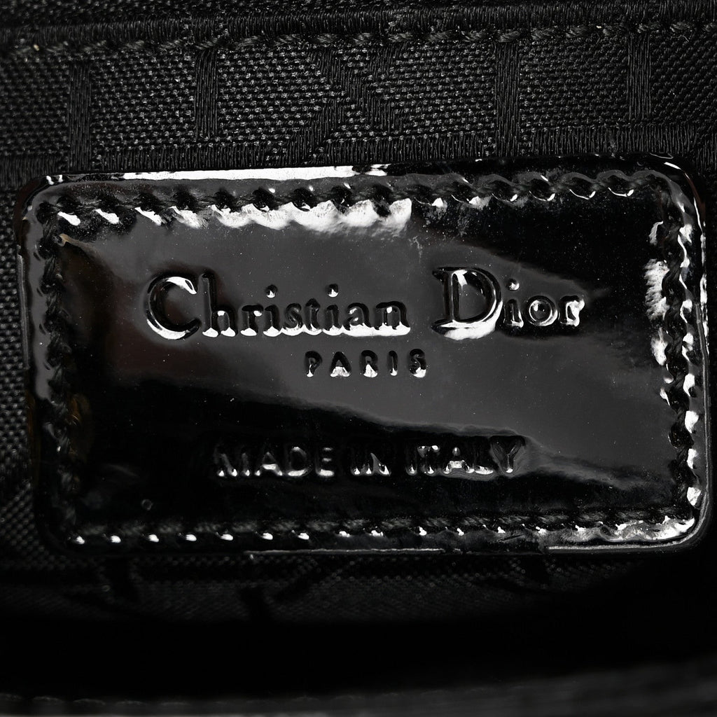 Christian Dior Patent Cannage Mini Lady Dior Black