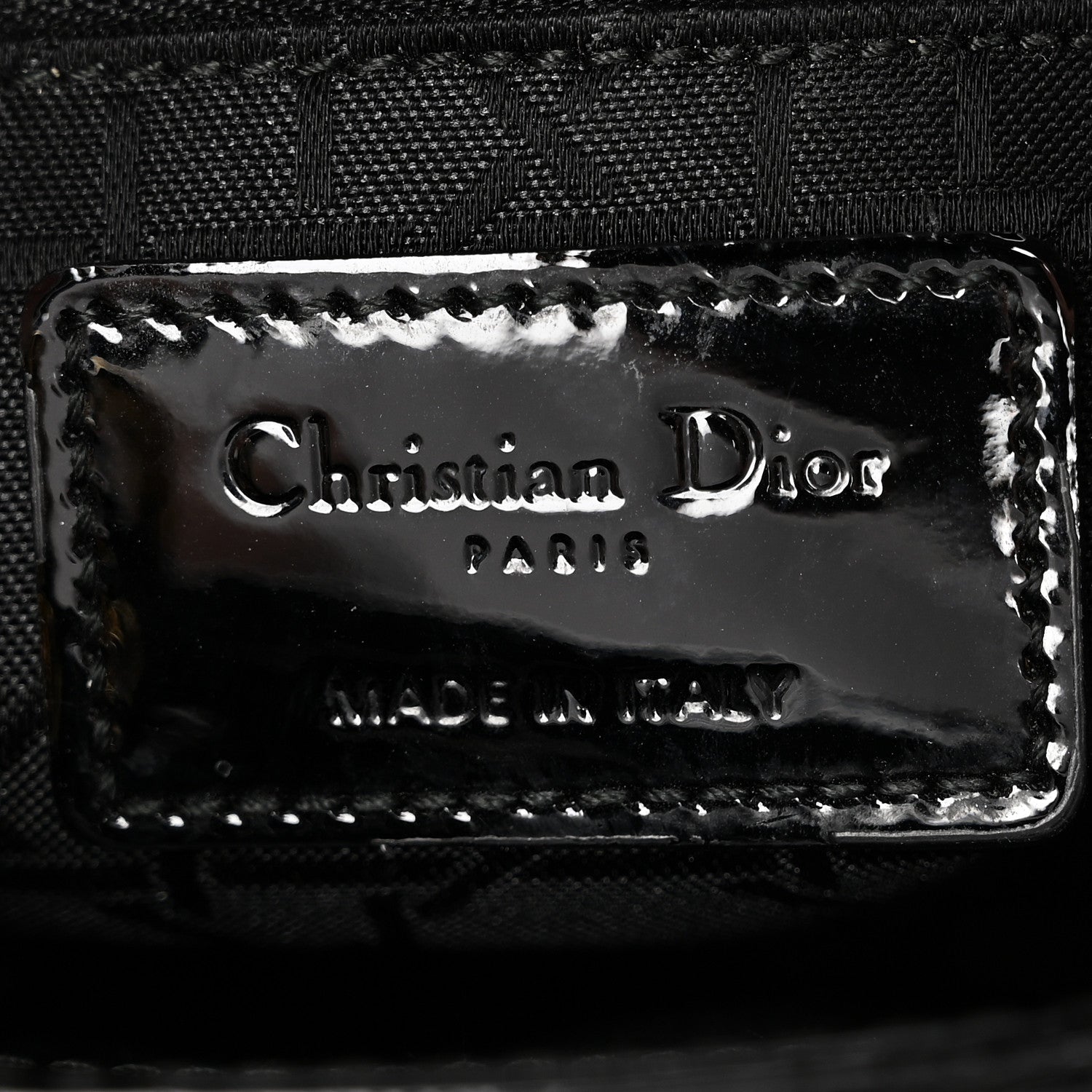 Christian Dior Patent Cannage Mini Lady Dior Black