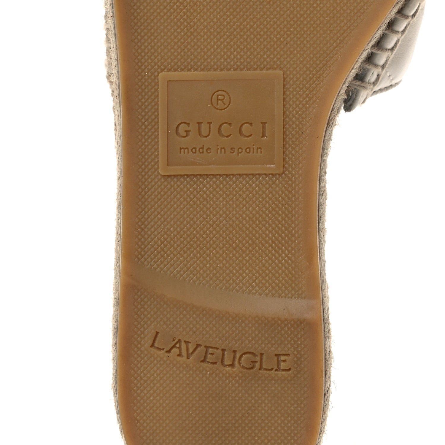 Gucci Nappa Matelasse GG Marmont Espadrille Slide Sandals 35 Great White