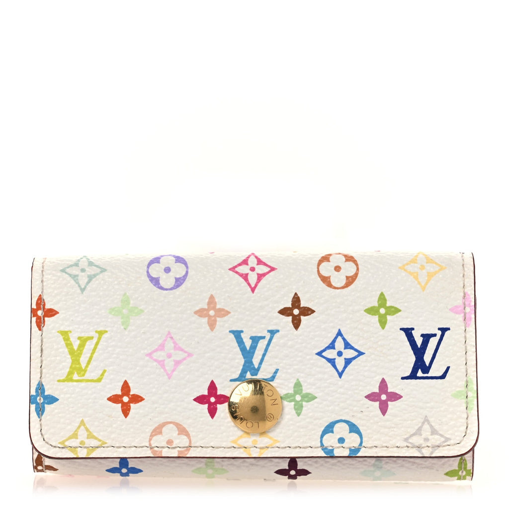 Louis Vuitton Monogram Multicolor Multicles 4 Key Holder White Litchi