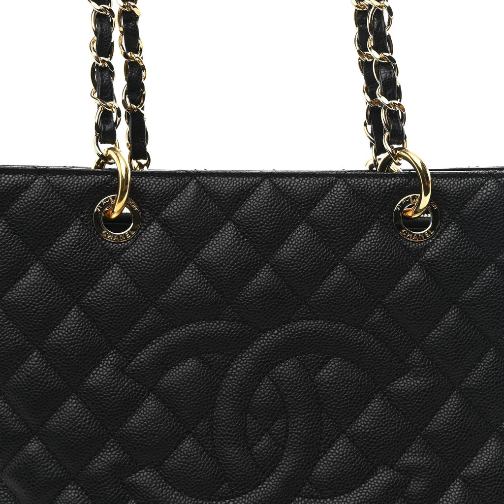 Chanel Caviar Quilted Grand Shopping Tote GST Black