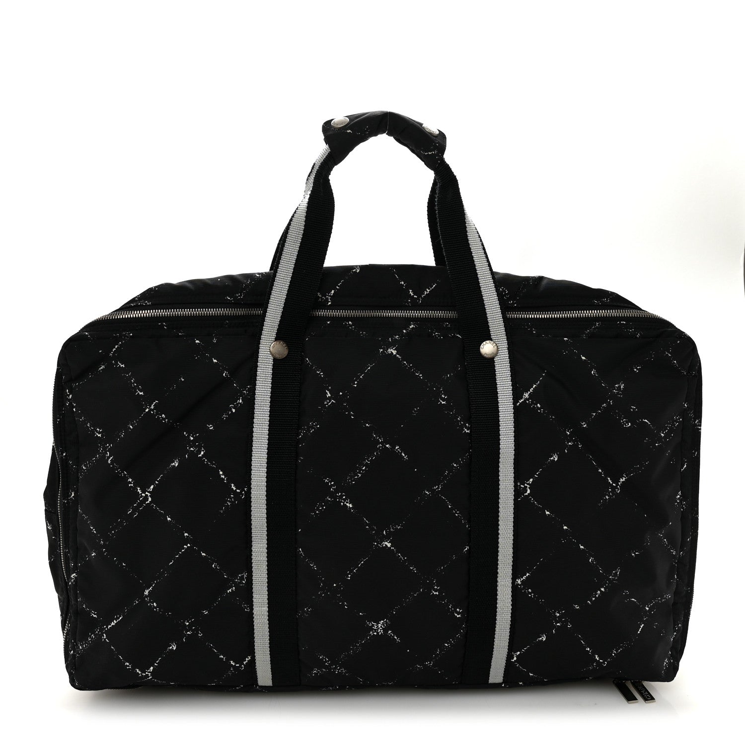 Chanel Nylon Large Travel Duffle Bag Black
