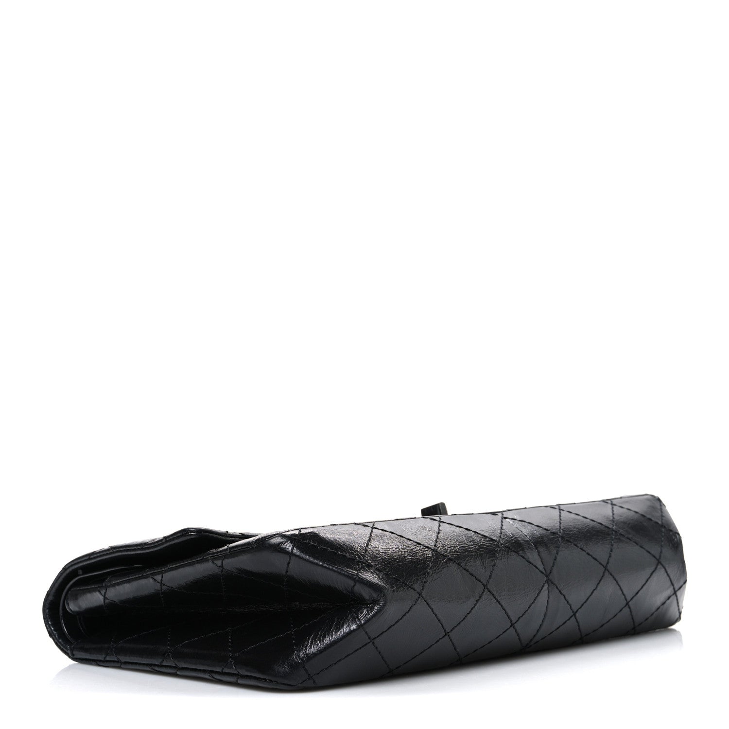 Chanel Metallic Aged Calfskin Quilted 2.55 Reissue 226 Flap So Black