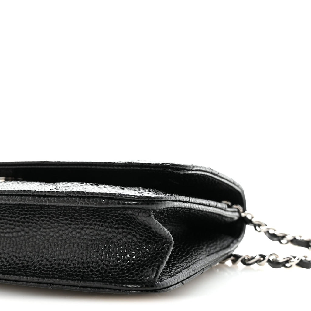 Chanel Caviar Quilted Wallet on Chain WOC Black