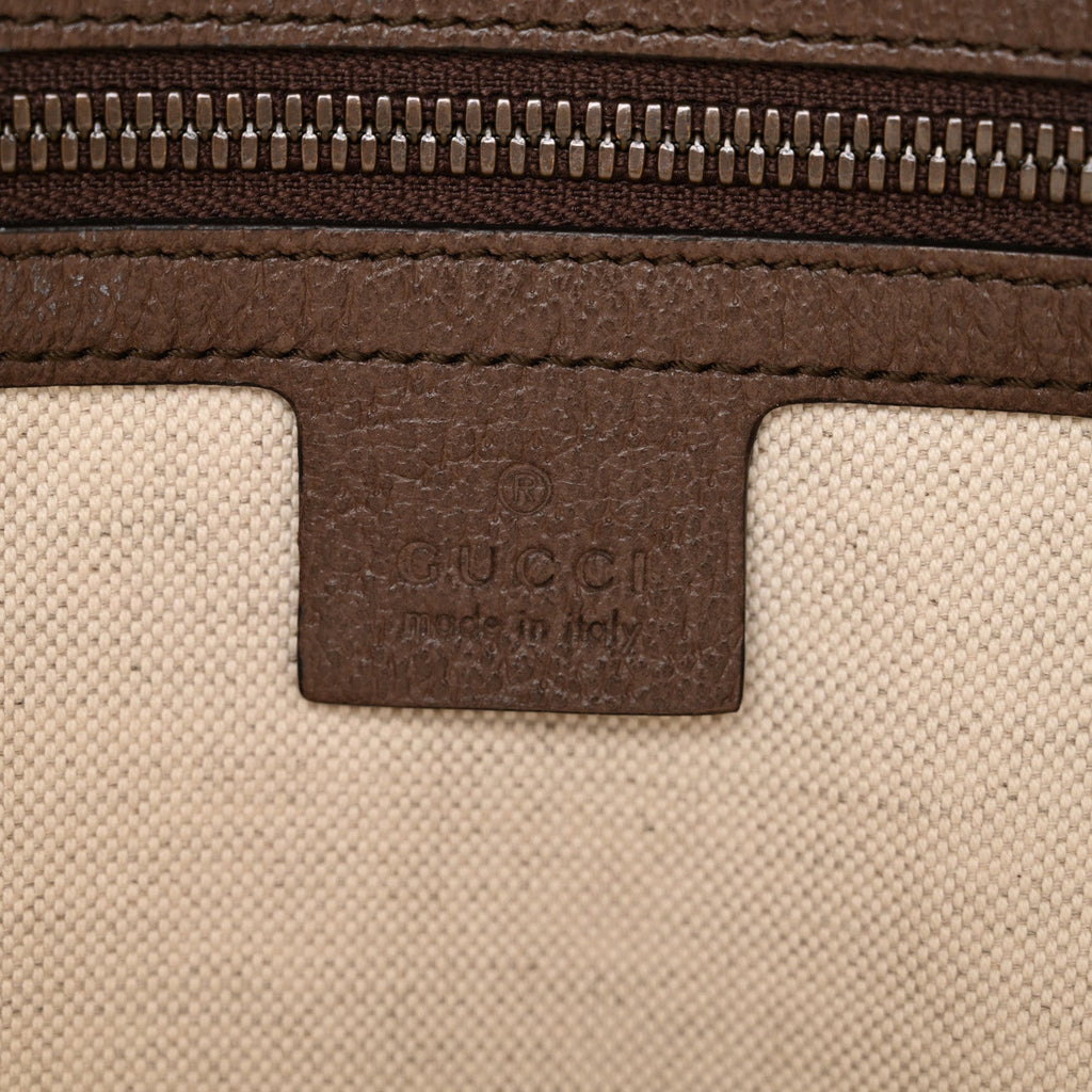 Gucci GG Supreme Monogram Web Small Ophidia Half Moon Hobo Brown