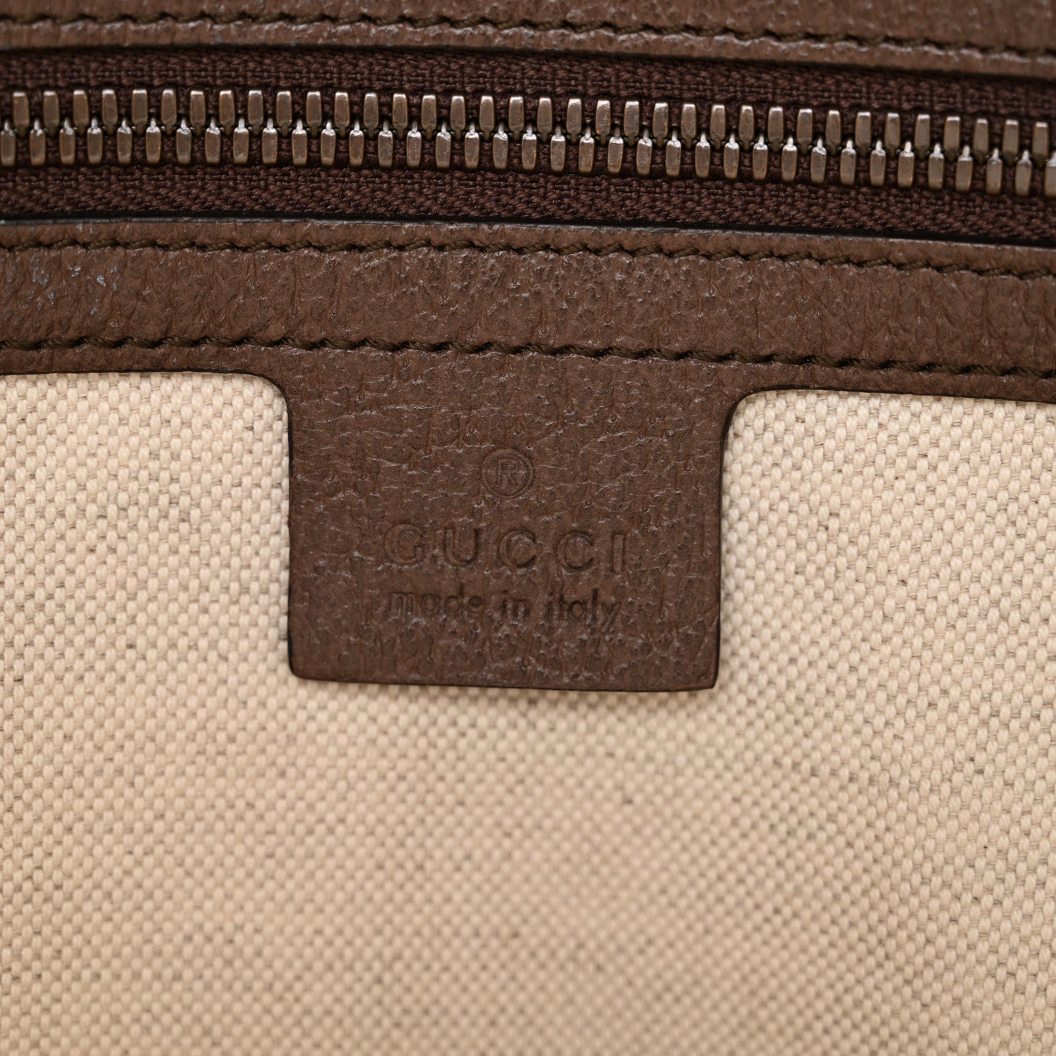Gucci GG Supreme Monogram Web Small Ophidia Half Moon Hobo Brown