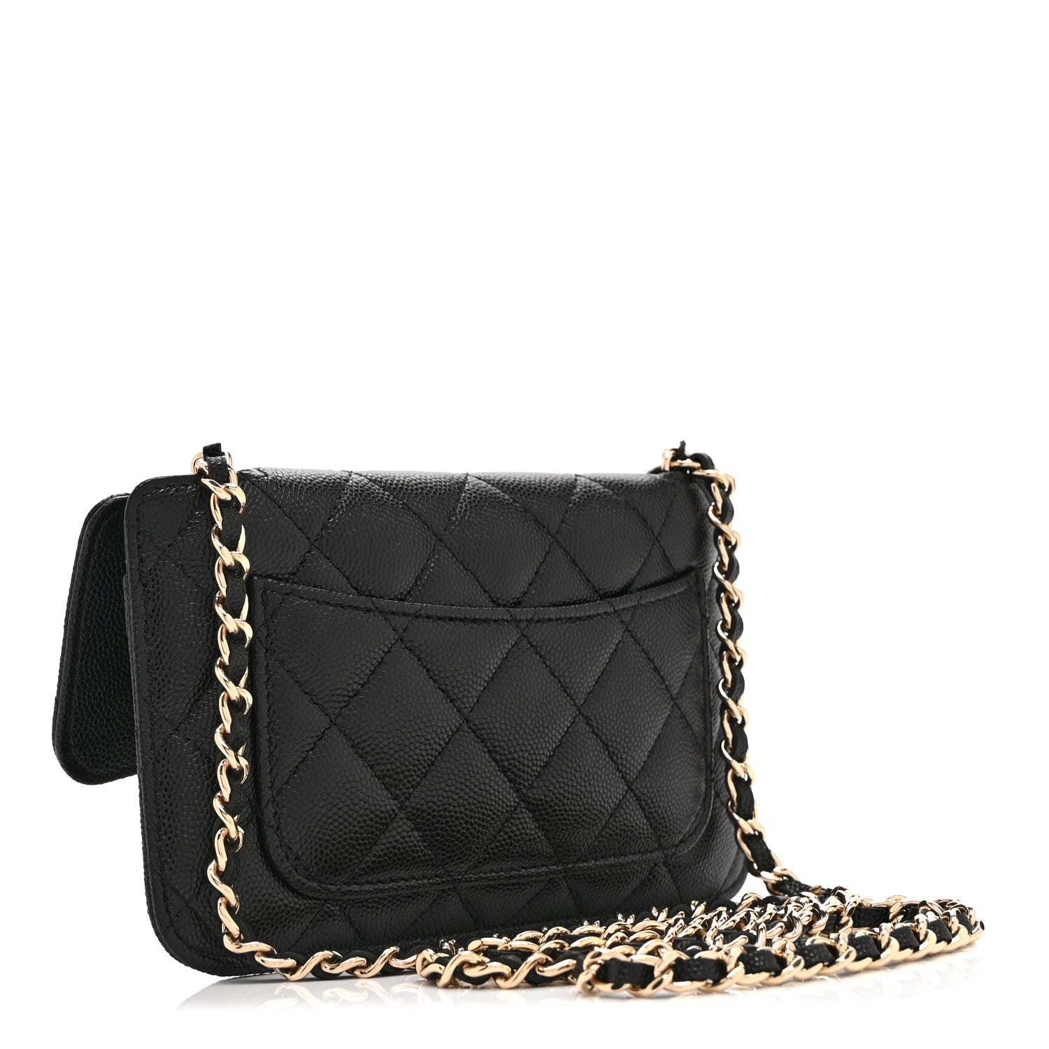 Chanel Caviar Fabric Graffiti Foldable Tote Bag With Chain Black Multicolor