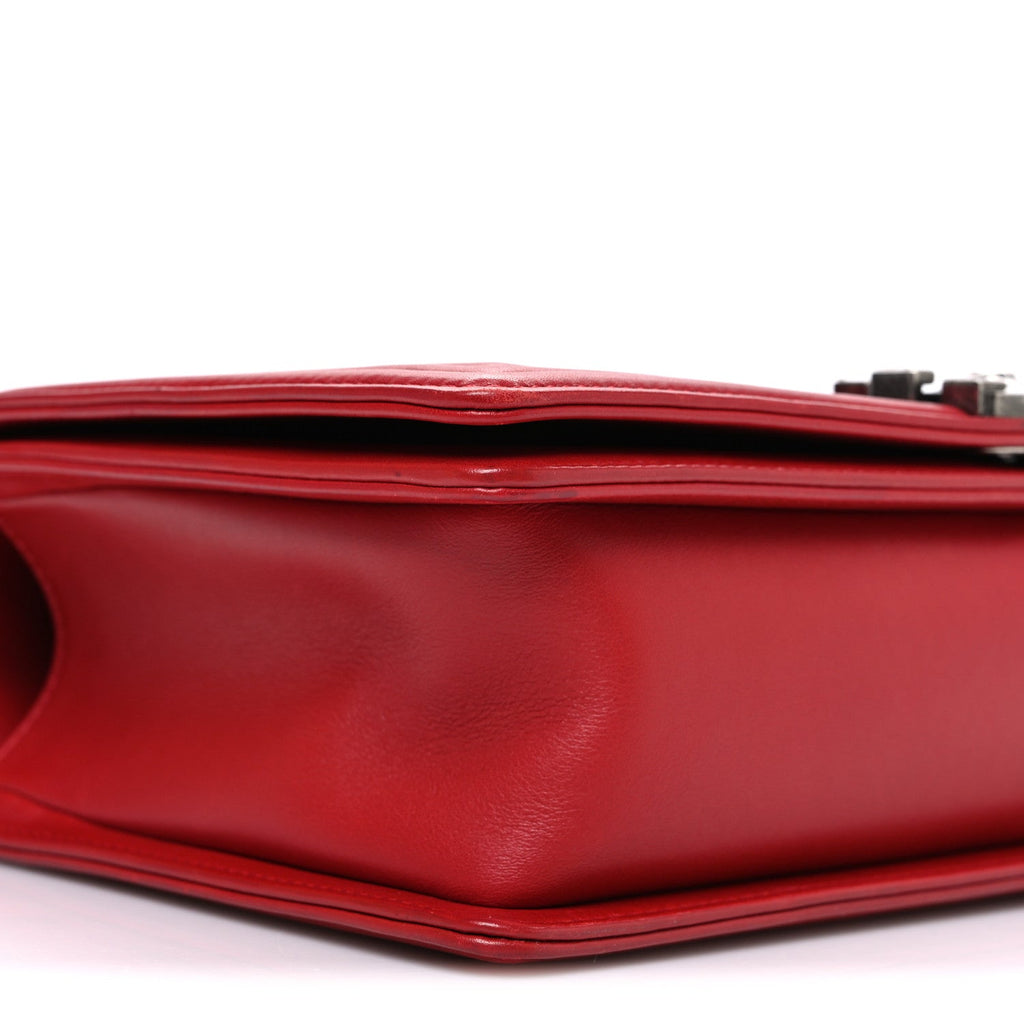 Chanel Lambskin Quilted New Medium Boy Flap Red