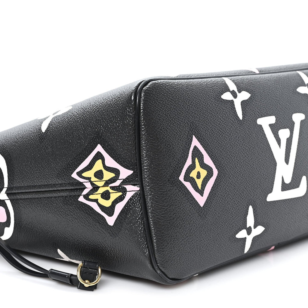 Louis Vuitton Monogram Giant Wild at Heart Neverfull MM Black