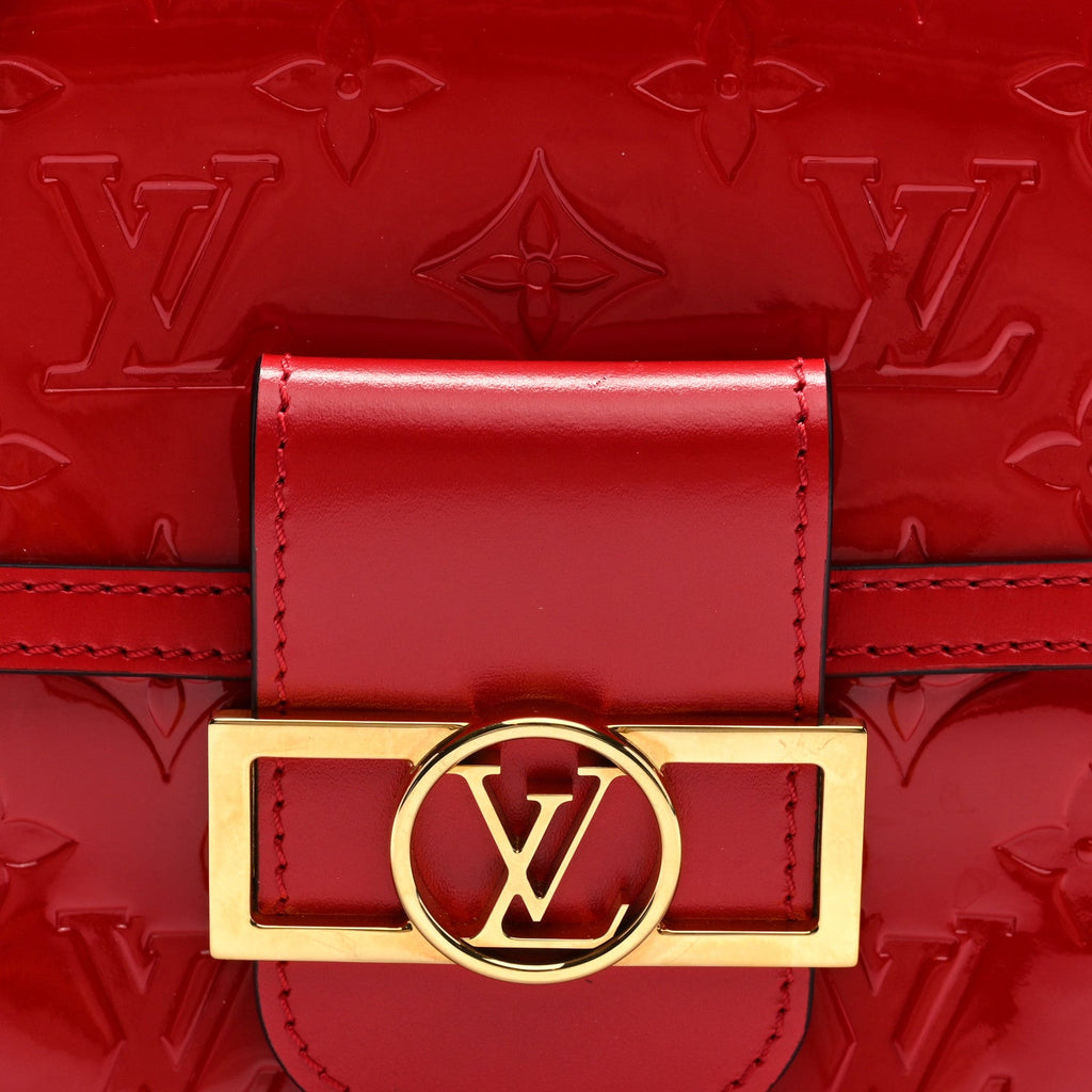 Louis Vuitton Vernis Monogram Dauphine Mini Red