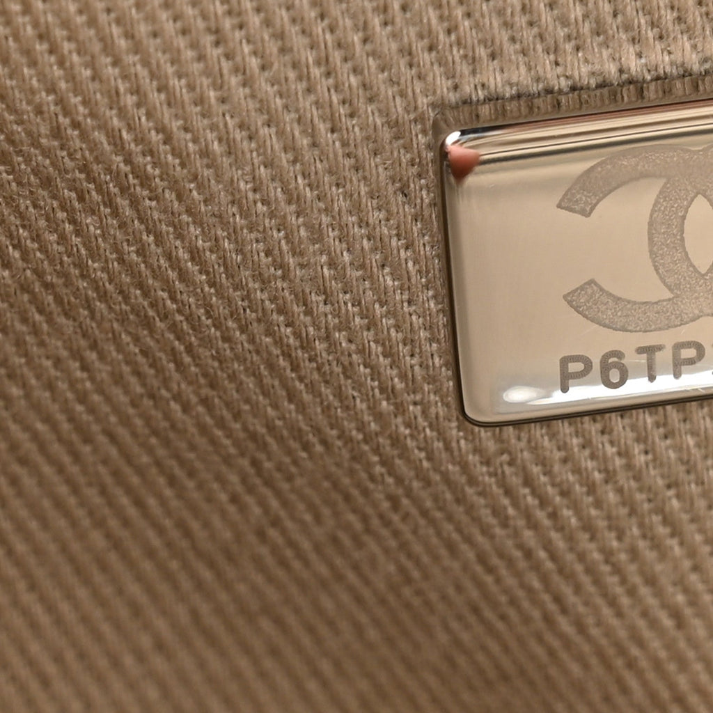 Chanel Canvas Deauville Small Bowling Bag Grey